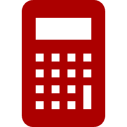 赤い電卓のアイコンの画像